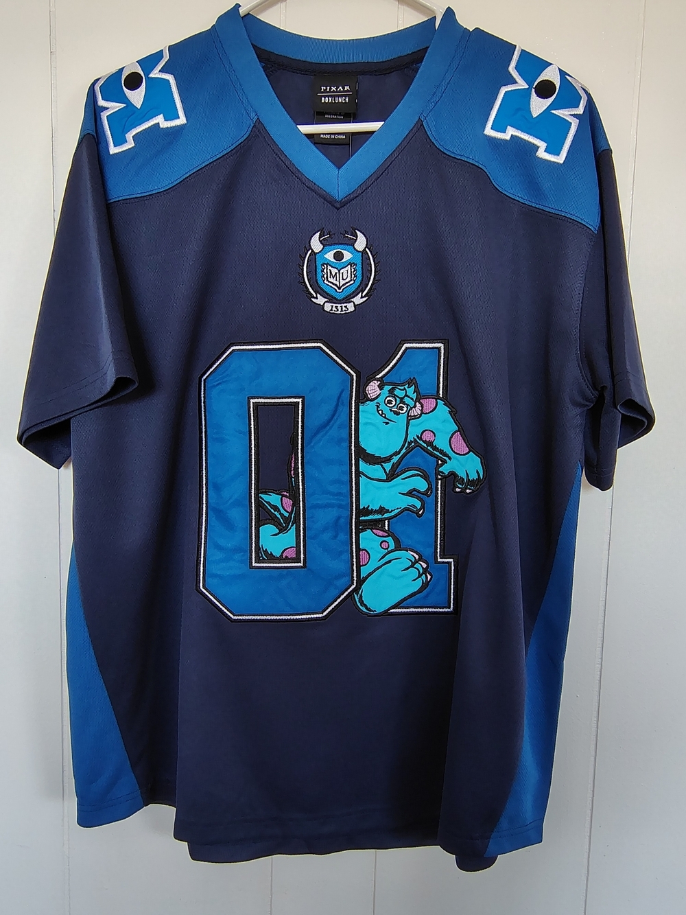 Pixar Monsters Inc. Sulley #01 Navy & Blue Jersey Size XS.